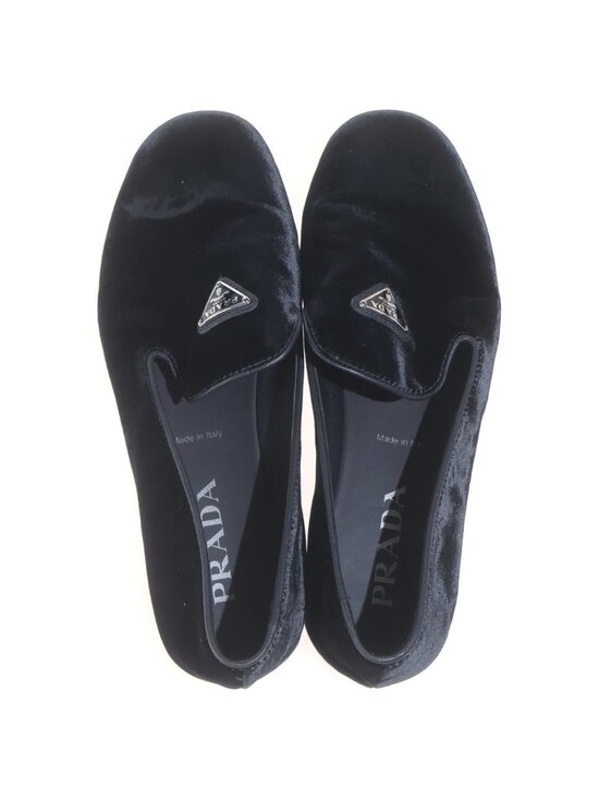 Prada Triangle Logo Suede Loafers Slip on 8 main image 3